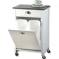 Produktbild: Kesper| Küchenwagen mit Mülltrennsystem, Material: Faserplatte, Maße: B 50 x H 79 x T 37 cm, Farbe: Weiß, Grau | 25527 13