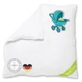 Produktbild: Koru Kids® Kinderwagendecke 80x80 cm - 100% Daunen – Decke Kinderwagen Winter – bis 60 Grad waschbar – Baby Bettdecke Daunendecke - Oeko-TEX – Kinderwagen Kissen - Füllmenge 250g