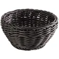 Produktbild: APS Korb rund „Profi Line“, schwarzer Flechtkorb/Brotkorb, Körbchen aus Polypropylen, Ø 16 cm, Höhe 8 cm