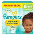 Produktbild: Pampers Premium Protection Größe 6, 144 Windeln, 13kg-18kg, Doppelter Schutz für die Haut und vor Auslaufen