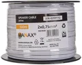 Produktbild: ® 100m Zwillingslitze 2x 075mm² weiß Kabel 2-adrig 100m 075mm² - 1 Spule weiß