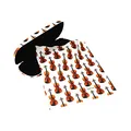 Produktbild: agifty Brillenetui mit Putztuch Geige Gitarre Noten - Schönes Geschenk für Musiker (Geige)