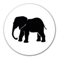 Produktbild: Aufkleber Elefant Silhouette 10cm Sticker Elefant Geschenkidee Präsent Mitbrings