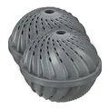 Produktbild: Relaxdays Waschball 2er Set, Waschkugel für Waschmaschine, Waschen ohne Waschmittel, umweltfreundlich, Wäscheball, grau