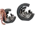 Produktbild: 2er Set Deko Vasen ANTHRAZIT Bogen mit Kugel H. 17 + 21cm silber grau Formano