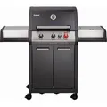 Produktbild: Enders® Gasgrill MONROE PRO BLACK 3 K TURBO, 3-Edelstahlbrenner, Seitenkocher, emaillierte Garhaube, HEAT RANGETM-Brenner, SWITCH GRIDTM, 800 °... - Schwarz