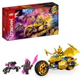 Produktbild: LEGO 71768 NINJAGO Jays Golddrachen-Motorrad, Set mit Jay-Minifigur und Drachen- und Schlangen-Figuren, Spielzeug für Kinder ab 7 Jahre