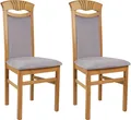 Produktbild: Home affaire Esszimmerstuhl Franz (Set, 2 St), strapazierfähige Microfaser, Gestell Buche natur oder weiß, Holzstuhl