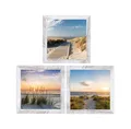 Produktbild: Bilder-Set 3-teilig - Mehrfarbig - 23 x 23 cm - Strand