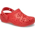 Produktbild: Crocs Classic Floral Cut Out Clog Clog Sommerschuh, Sandale, Strandschuh mit schwenkbarem Fersenriemen rot 34 EU (W5-J3)