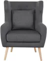 Produktbild: Home affaire Ohrensessel Yamuna, mit Sitzpolsterung, Gestell und Füße aus Massivholz, Sitzhöhe 47 cm