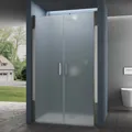 Produktbild: doporro Duschtür Nischentür dusche Duschabtrennung Duschkabine 115cm Nischendrehtür 195cm ESG-Sicherheitsglas satiniert Drehtür mit Hebe- und Senkmechanismus T24VS