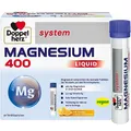 Produktbild: Doppelherz system MAGNESIUM 400 LIQUID – Magnesium unterstützt die normale Funktion der Muskeln und des Nervensystems – 30 Trinkfläschchen