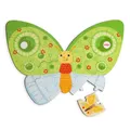 Produktbild: HABA Puzzle 2-in-1 Schmetterling: Beidseitiges Holzpuzzle mit bedruckter Vorder- und Rückseite – mit bunten Tier-Motiven – Montessori-Puzzle für Kinder ab 4 Jahren – 2010075001