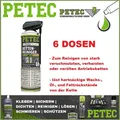 Produktbild: 6 DOSEN PETEC KETTENREINIGER SPRAY Fahrrad Motorradketten 500 ML Harz Öl Fett