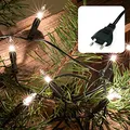 Produktbild: hellum Lichterkette innen strombetrieben, mini Lichterkette 100er Birnen klare warme Lichter, beleuchtete 14,85m, Kabel grün 100 Lichter mit Stecker für Weihnachten <59 Lumen 839012