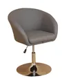 Produktbild: Lounge-Chair Drehsessel Drehstuhl Wohnzimmer Sessel Relaxsessel in Grau/chrom