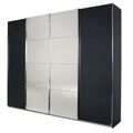 Produktbild: Schwebetürenschrank - grau metallic - 2 Spiegeltüren - 271x231 cm Kleiderschrank