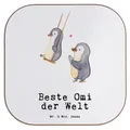 Produktbild: Mr. & Mrs. Panda Untersetzer Pinguin Beste Omi der Welt - Geschenk, Tasse, Oma, für Gläser, gläseruntersetzer, Geburtstag, Glasuntersetzer, Kleinigkeit, Coaster, Bester, Enkelin, Geschenkidee