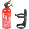 Produktbild: EXDINGER Pulver-Feuerlöscher kompakter BC Pulver-Autofeuerlöscher gemäß DIN EN 3-7 (1 kg), Dauerdruck, BC Pulver, (2-St) Dauerdrucklöscher, Sicherungskeil, mehrfach befüllbar rot Ø 9.5 cm x 8.5 cm x 25.5 cm