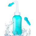 Produktbild: Nasendusche Set 300ml Nasenspülung Flasche Nasenspülkanne zur Sinus Spülung Nasenreinigung BPA-frei Neti Pot für Erwachsene und Kinder