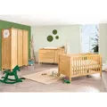 Produktbild: Pinolino Babyzimmer Enno, Buche, Holz, Buche, massiv, 6 Fächer, 3 Schublade(n) Schubladen, in verschiedenen Größen erhältlich,zum Juniorbett umbaubar, höhenverstellbar, Sprossen mit Normabstand, Aufbauanleitung im Karton, Lattenrost inklusive, Schlupfsprossen, Babymöbel, Babyzimmer-Sets
