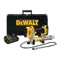 Produktbild: Dewalt 18 Volt Akku-Fettpresse DCGG571M1 (690 bar Arbeitsdruck, Fassungsvermögen: 400 gr. mit Kartuschen u. 473 gr. Aus Gebinden, 1 m Schlauch, inkl. 18 Volt 4 Ah Li-Ion Akku und Ladegerät, Koffer)