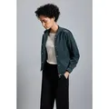 Produktbild: Blouson STREET ONE, Damen, Gr. 42, grün (cool vintage grün), Stoff, Obermaterial: 74% Viskose, 26% Polyester; Futter: 100% Polyester, unifarben, normal normal, Rundhals, Bündchen, Jacken Blouson, aus softer Viskose