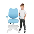 Produktbild: Mark Adler Junior 4.6 | Kinder Schreibtischstuhl Ergonomischer Kinderdrehstuhl | Fußablage | Sitztiefe einstellen | Verstellbare Armlehnen | Blau