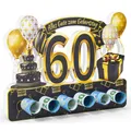 Produktbild: ROADPLUM Geldgeschenke Geburtstag 60 Holz mit Segnen Grußkarte Umschlag, Geschenke zum 60. Geburtstag Mann Frau Freunde Familie Kollege, 60.Ter Geburtstag Gästebuch (Farbig, 60)