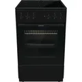 Produktbild: Gorenje GEC5A20BG Elektroherd mit Glaskeramikkochfeld, Standgerät, 74 Liter Backofen mit AquaClean, schwarz - Schwarz