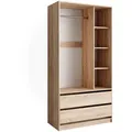 Produktbild: Vicco Kinderkleiderschrank, Sonoma Eiche, Holzwerkstoff, 7 Fächer, 2 Schubladen, Rechteckig, 100x200x50 cm, Kinder- & Jugendzimmer, Kindermöbel, Kinderkleiderschränke