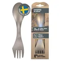Produktbild: Light My Fire Göffel Titan Spork, ultraleichtes Titan Besteck, 3-in-1 Campingbesteck mit Löffel Gabel Messer, Outdoor Besteck für unterwegs, Löffel To Go - Robustes Reisebesteck aus Schweden