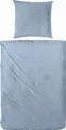 Produktbild: Hahn Haustextilien Luxus-Satin Bettwäsche uni Farbe rauchblau Größe 200x200 cm