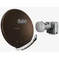Produktbild: Fuba Sat Anlage 4 Teilnehmer | Satellitenschüssel Komplettset - DAA 850 B Sat-Schüssel 85cm Alu braun + Fuba DEK 417 Quad LNB 4 Teilnehmer (DVB-S2