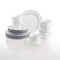 Produktbild: Retsch Arzberg HEIKE BLAURAND Kaffeegeschirr Set 18-tlg Porzellan rund weiß-blau