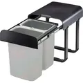 Produktbild: Ekotech Abfallsammler AS88G Aladin grau.schwarz 2x 8 Liter - Grau