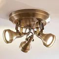 Produktbild: Deckenlampe PERSEAS Lindby, dimmbar, bronze / altmessing, für Wohn- / Esszimmer, Metall, Antik, Deckenlampe S23186AB.3R