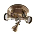Produktbild: Lindby Deckenlampe Perseas (Retro, Vintage Antik) in Bronze aus Metall (3 flammig GU10) - Deckenleuchte Lampe Wohnzimmerleuchte