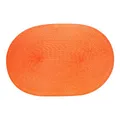 Produktbild: Continenta Tischset geflochten, ovale Form, Platzset, Platzmatte, Tischmatte in Gastro Qualität, 45 x 31 cm, orange