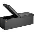 Produktbild: CASARIA® Sitzbank mit Stauraum Faltbar Gepolstert Deckel Schlafzimmer Wohnzimmer Flur Sitztruhe Truhenbank Polsterbank XL - Schwarz