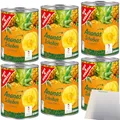 Produktbild: Gut&Günstig Ananas ganze Scheiben in eigenem Saft 6er Pack (6x820g Dose) + usy Block