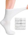 Produktbild: Fiera Besa Diabetiker Socken Damen Bambus Lycra druckfrei 4 Paar Weiß 35-38