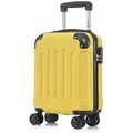 Produktbild: Koffer Suitcase, Trolley Reisekoffer Set, Rollkoffer Handgepäck,Hartschalenreisekoffer mit4Rollen360°, Zahlenschloss, Weicher Gummigriff (M ,Gelb)