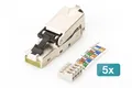 Produktbild: Digitus CAT 6A Feldanschlussstecker, STP Staubkappe, TIA 568-A,B,Profinet, 5 Stk.