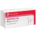 Produktbild: Cetirizin AL 10 mg Filmtabletten bei Heuschnupfen