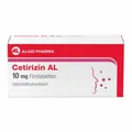 Produktbild: ALIUD Pharma GmbH Cetirizin AL 10 mg Filmtabletten bei Heuschnupfen 50 St 02406628