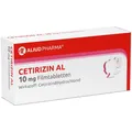 Produktbild: Cetirizin AL 10 mg Filmtabletten bei Heuschnupfen