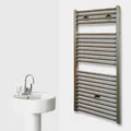 Produktbild: Badheizkörper Edelstahl 2, 121x60cm, 811 Watt (Design Bad Heizkörper rostfrei)