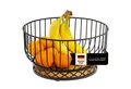 Produktbild: bremermann Obstschale Obstkorb, Obstschale rund, Ø ca. 28,5 cm, schwarz matt, Bambusboden